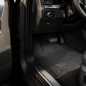 Custom-fit all-weather floor mats installed in a modern SUV